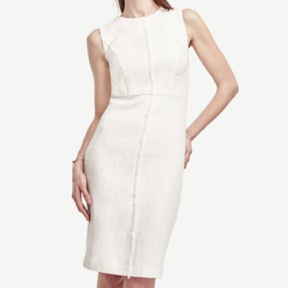 Ann Taylor White Tweed Dress (petite)